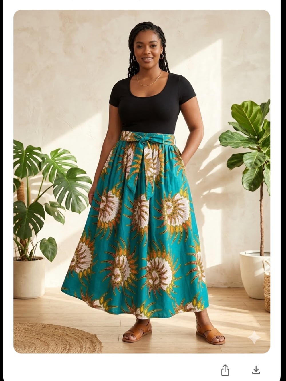 African Wax Print Skirt